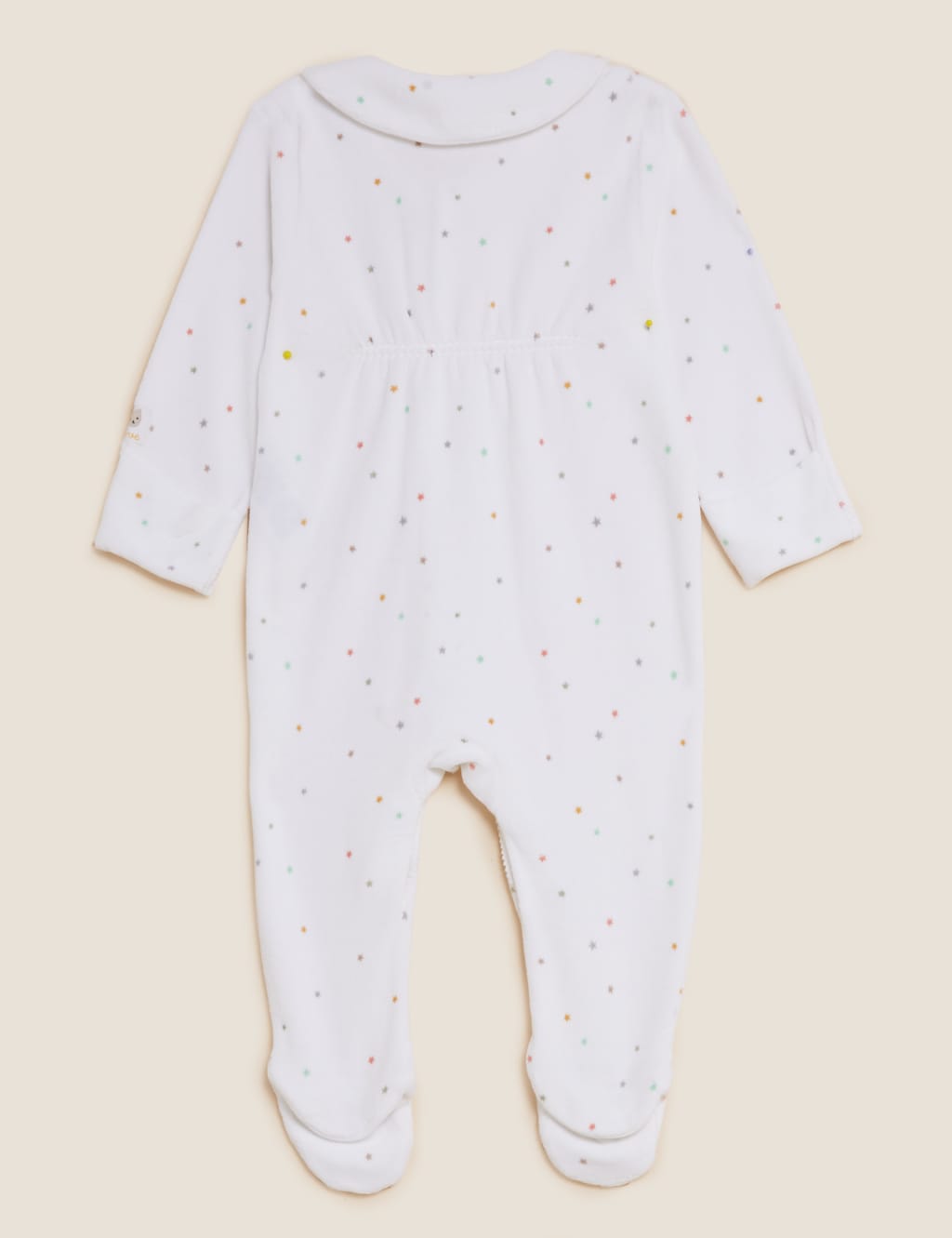 Pure Cotton Velour Star Sleepsuit (7lbs - 1 Yr) image 2