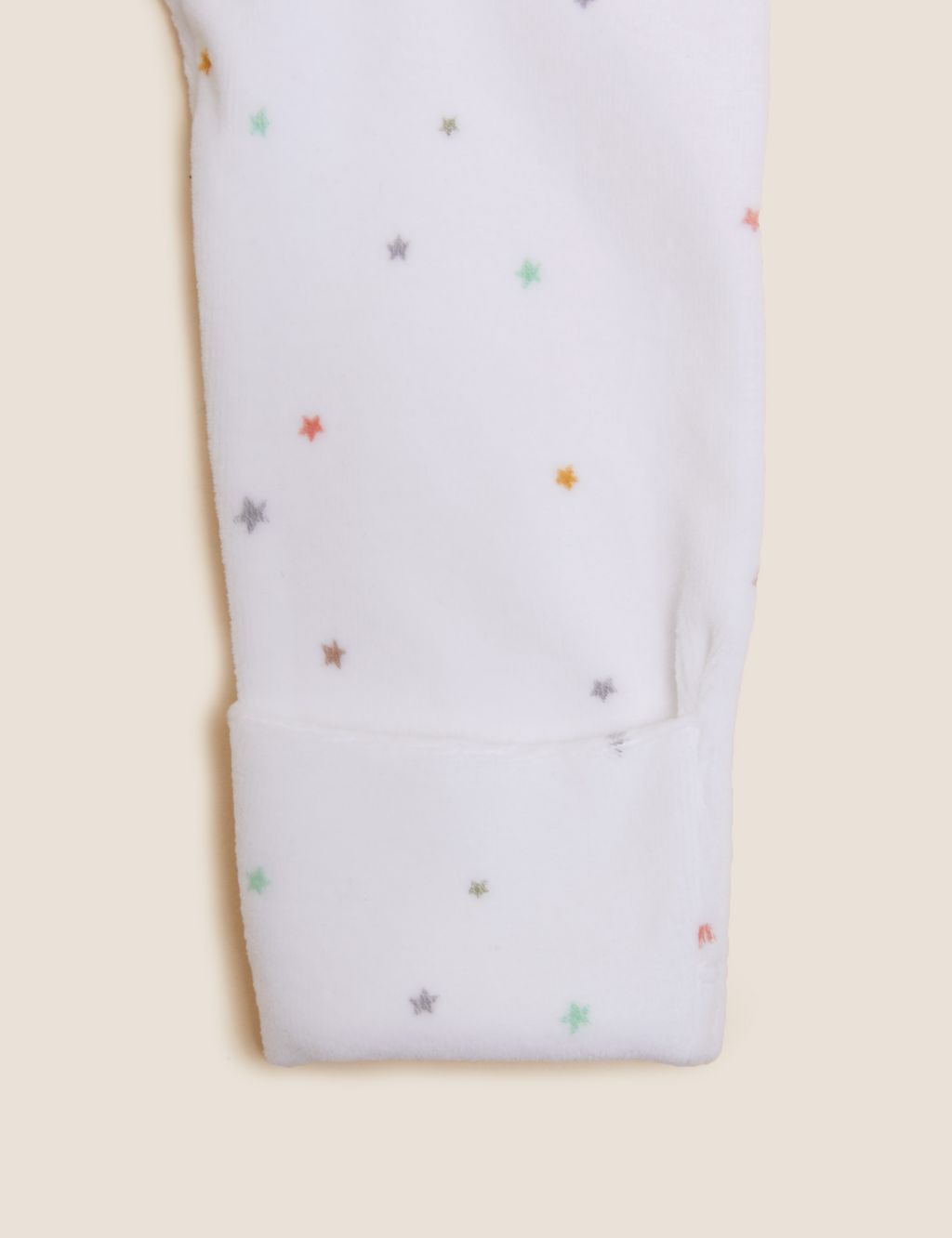 Pure Cotton Velour Star Sleepsuit (7lbs - 1 Yr) image 4
