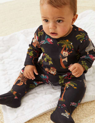 Men's Wild Animals Cotton Pajamas