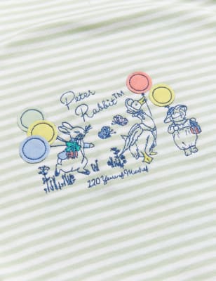 

M&S Collection Wickeltuch aus reiner Baumwolle mit Peter Rabbit™-Motiv - Green Mix, Green Mix