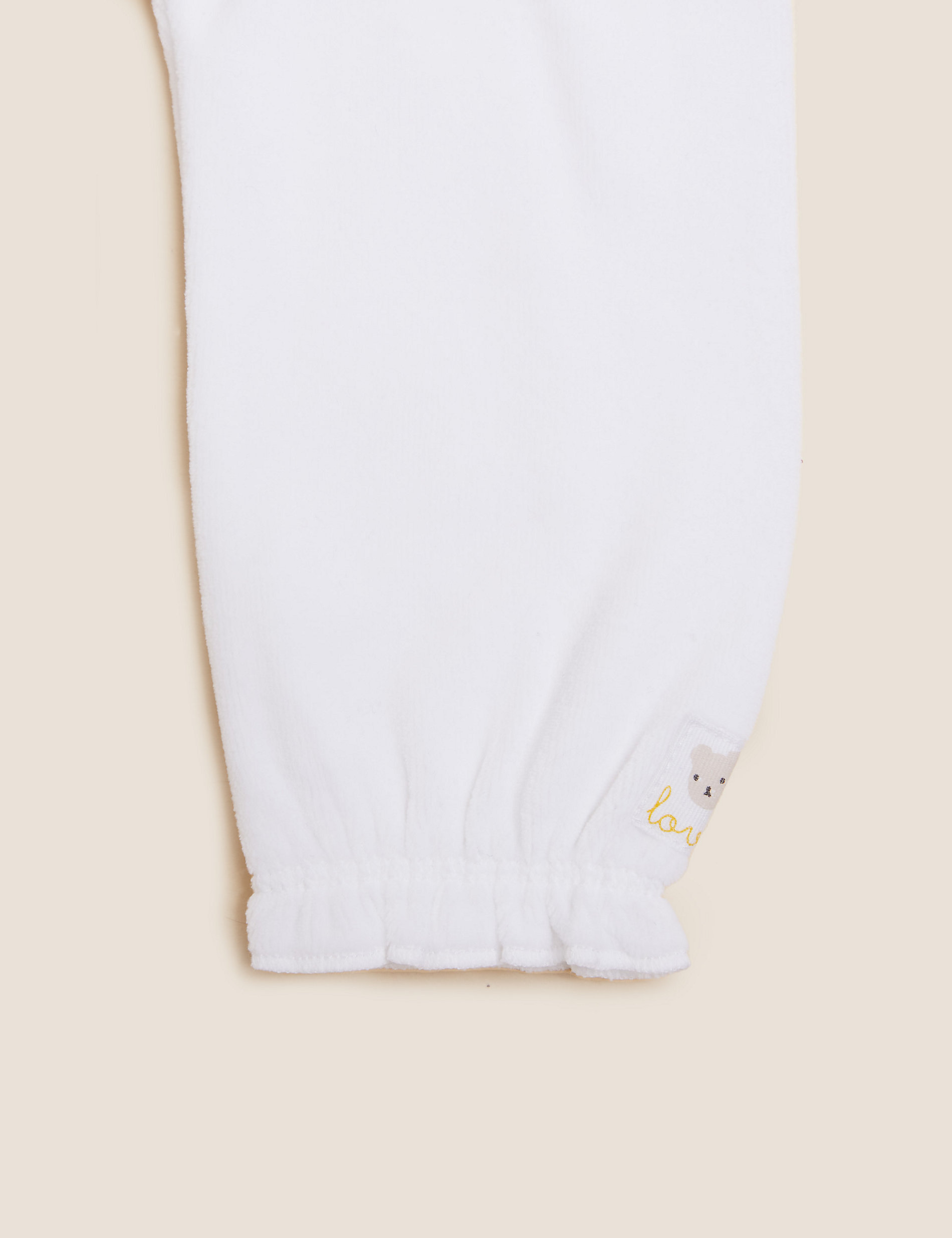 Velours-Schlafanzug mit hohem Baumwollanteil und Bienenmotiv (3,2 kg – 1 J.)