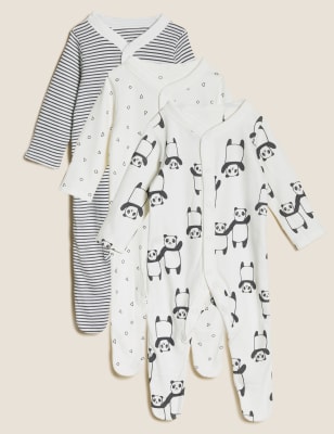 

M&S Collection 3er-Pack gemusterte Schlafanzüge aus reiner Baumwolle (2,3 kg - 3 Jahre) - Carbon, Carbon