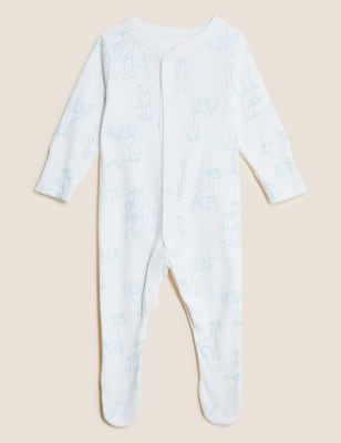 

M&S Collection Pack de 3 pijamas para bebé 100% algodón estampados (5 lbs-3 años) - Green Mix, Green Mix