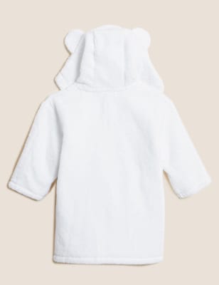 

Unisex,Boys,Girls M&S Collection Pure Cotton Hooded Bathrobe (7lbs - 12 Mths) - White, White