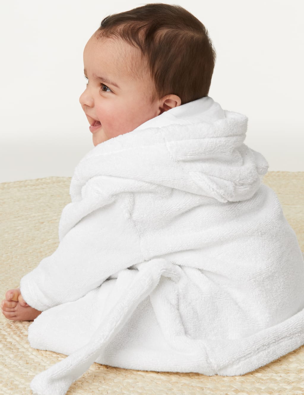 Pure Cotton Hooded Bathrobe (7lbs - 12 Mths) image 5