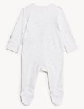 Pure Cotton Born In 2023 Star Sleepsuit