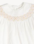 Pure Cotton Embroidered Christening Gown (7lbs-12Mths)