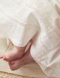Pure Cotton Embroidered Christening Gown (7lbs-12Mths)