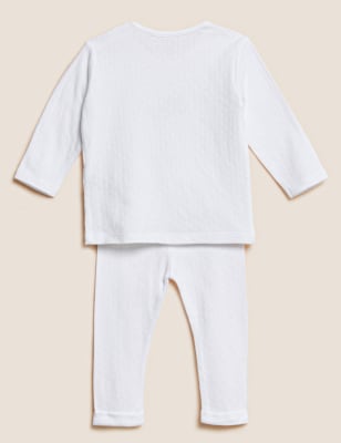 

Conjunto de 2 piezas con algodón con estampado de vida marina (7 lbs-12 meses) - Soft White, Soft White