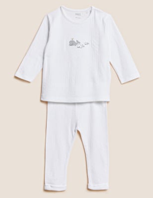 

Boys 2pc Cotton Blend Sea Life Print Pyjamas (0-1 Yr) - Soft White, Soft White