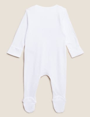 

M&S Collection Schlafanzug aus Baumwollmix mit Schriftzug „Born in 2022“ (3,2 kg - 12 M.) - White Mix, White Mix