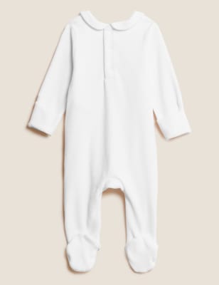 

M&S Collection Schlafanzug aus Baumwollvelours mit Walmotiv (3,2 kg - 12 Monate) - White Mix, White Mix