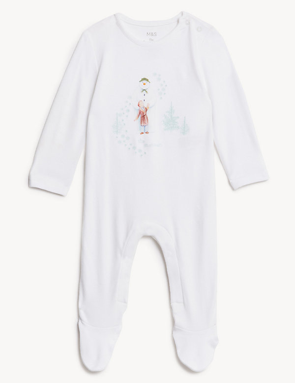 Pure Cotton The Snowman™ Sleepsuit (0-3 Yrs) - IS