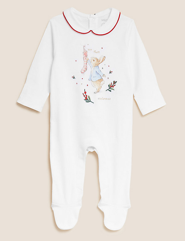 Pure Cotton Peter Rabbit™ Sleepsuit (0-3 Yrs) - BN