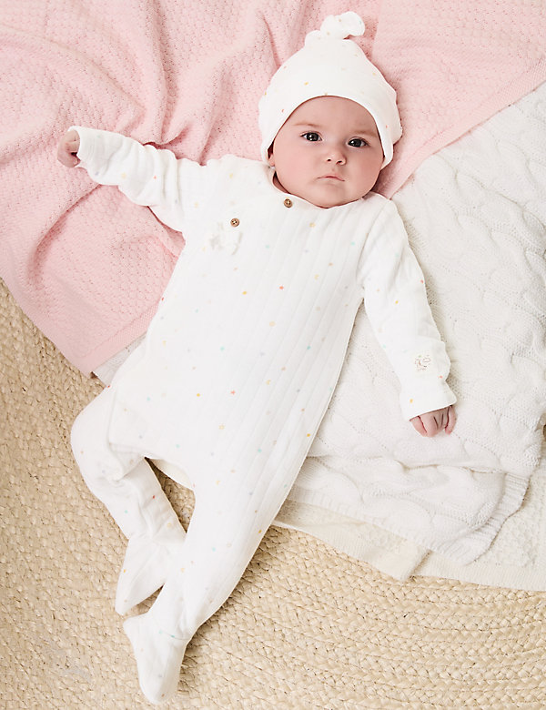 2pc Cotton Rich Quilted Stars Outfit (7lbs-1 Yrs) - QA