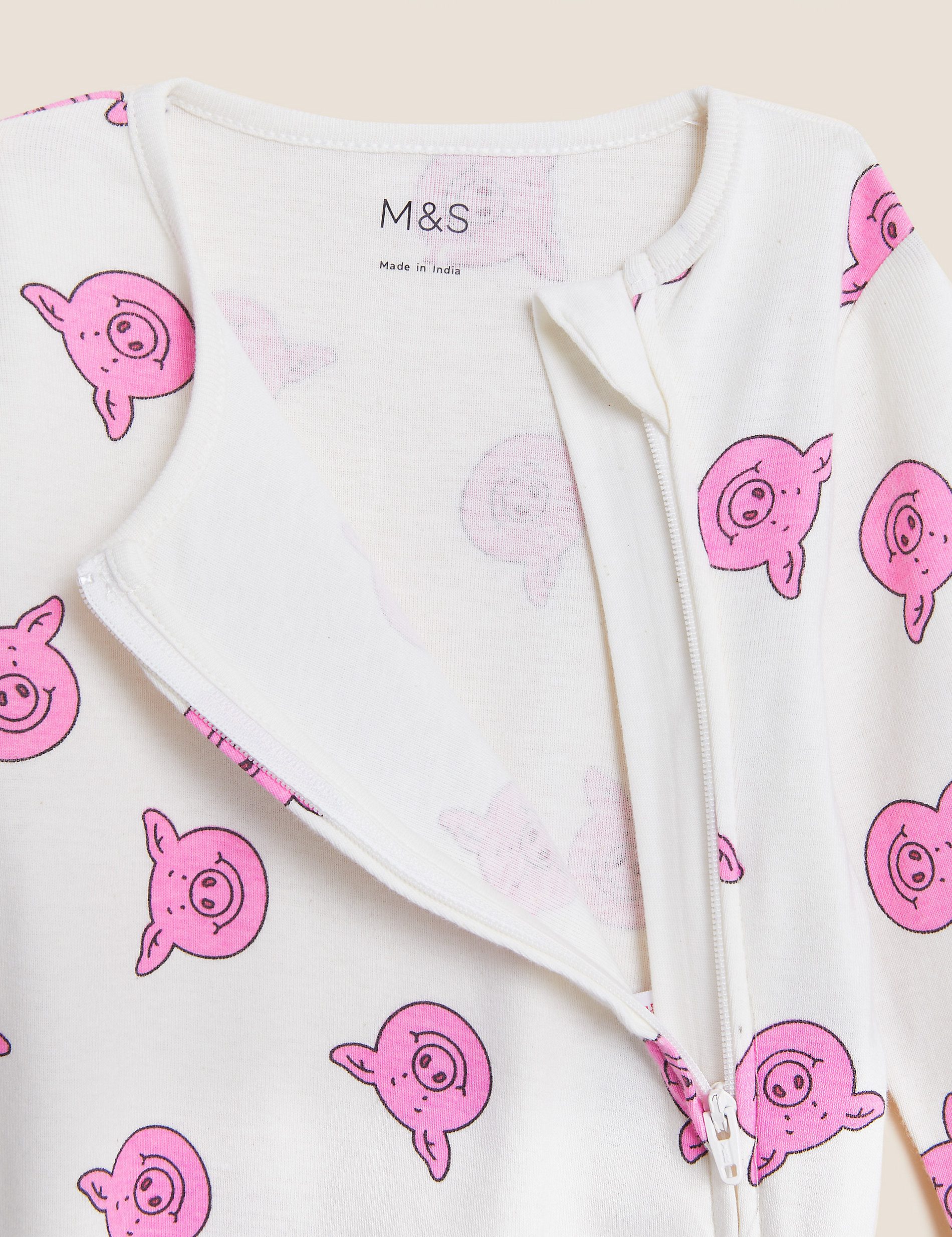 Pure Cotton Percy Pig™ Sleepsuit (0-3 Yrs)