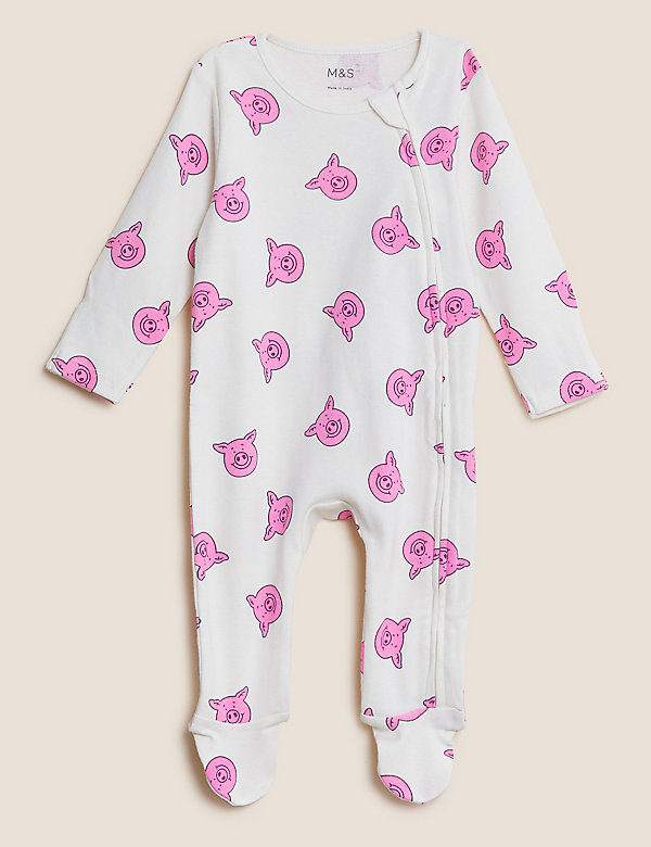 Pure Cotton Percy Pig™ Sleepsuit (0-3 Yrs) - MM