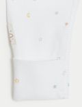 תלבושת 3 חלקים מבד עשיר בכותנה עם הדפס חיות וכוכבים (12-0 חודשים)