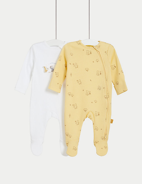 Pure Cotton Winnie the Pooh™ Sleepsuit (7lbs-3 Yrs) - VN