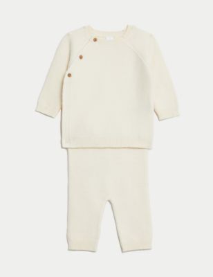 

Unisex,Boys,Girls M&S Collection 2pc Knitted Outfit (7lbs - 12 Mths - Nude, Nude