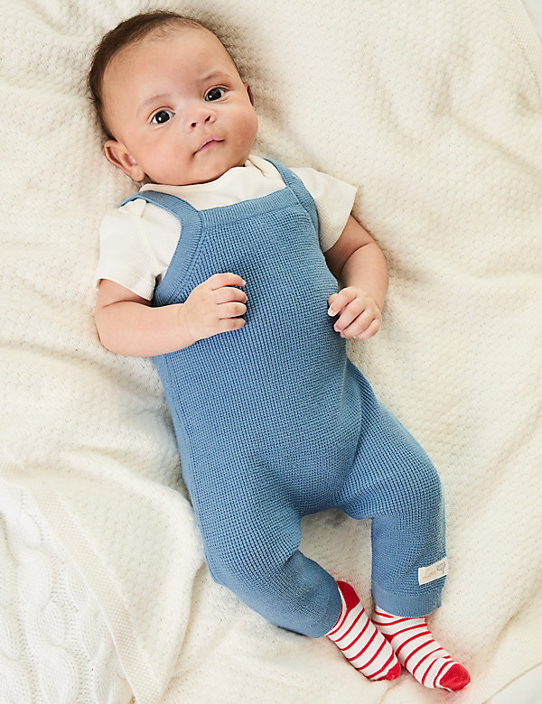 Knitted Dungarees (7lbs-12 Mths) - CA