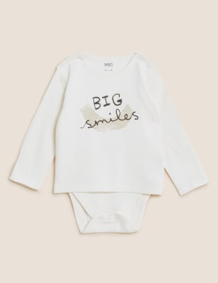 

M&S Collection 3er-Pack gemusterte Bodys aus reiner Baumwolle (0-3 Jahre) - Multi, Multi
