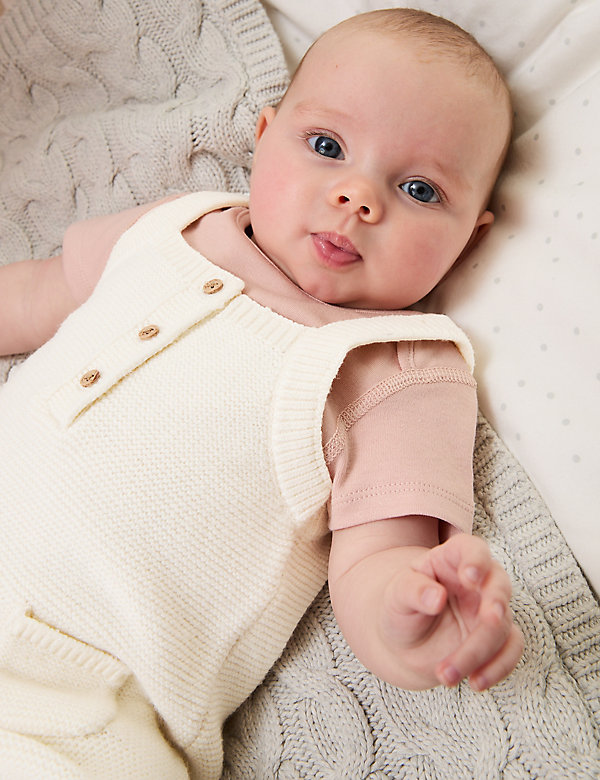 Knitted Dungarees (0-12 Mths) - AU