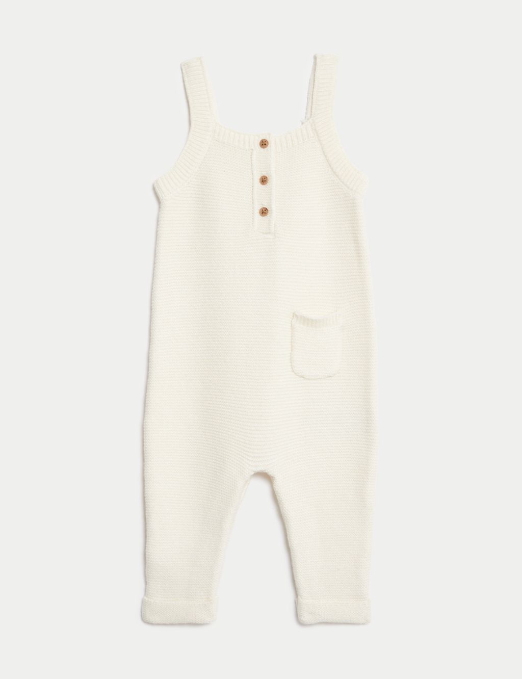Knitted Dungarees (0-12 Mths) image 1