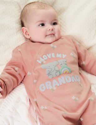 Pure Cotton Grandad Slogan Sleepsuit (0-9 Mths)