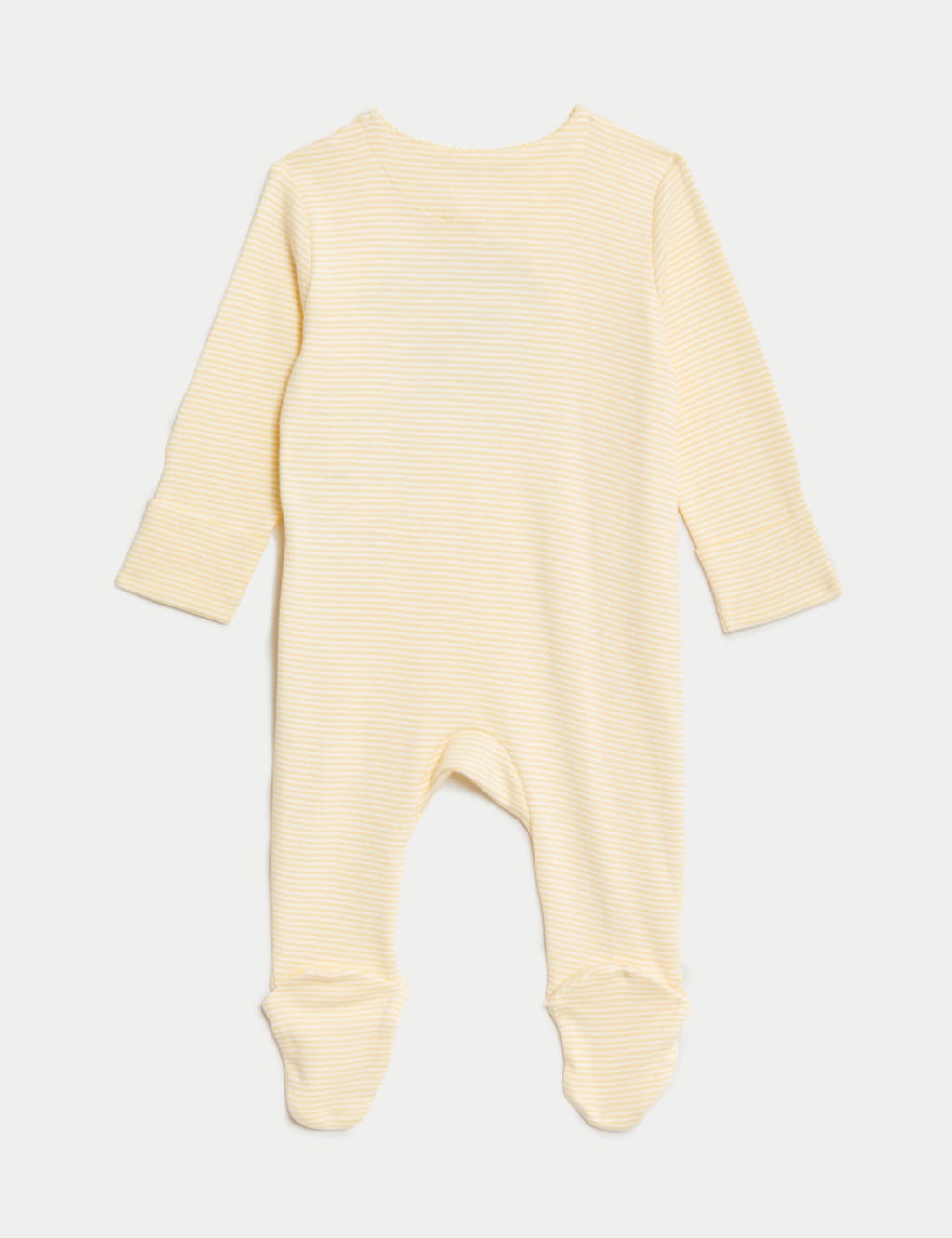 Pure Cotton Striped Auntie Sleepsuit (7lbs-9 Mths) image 2