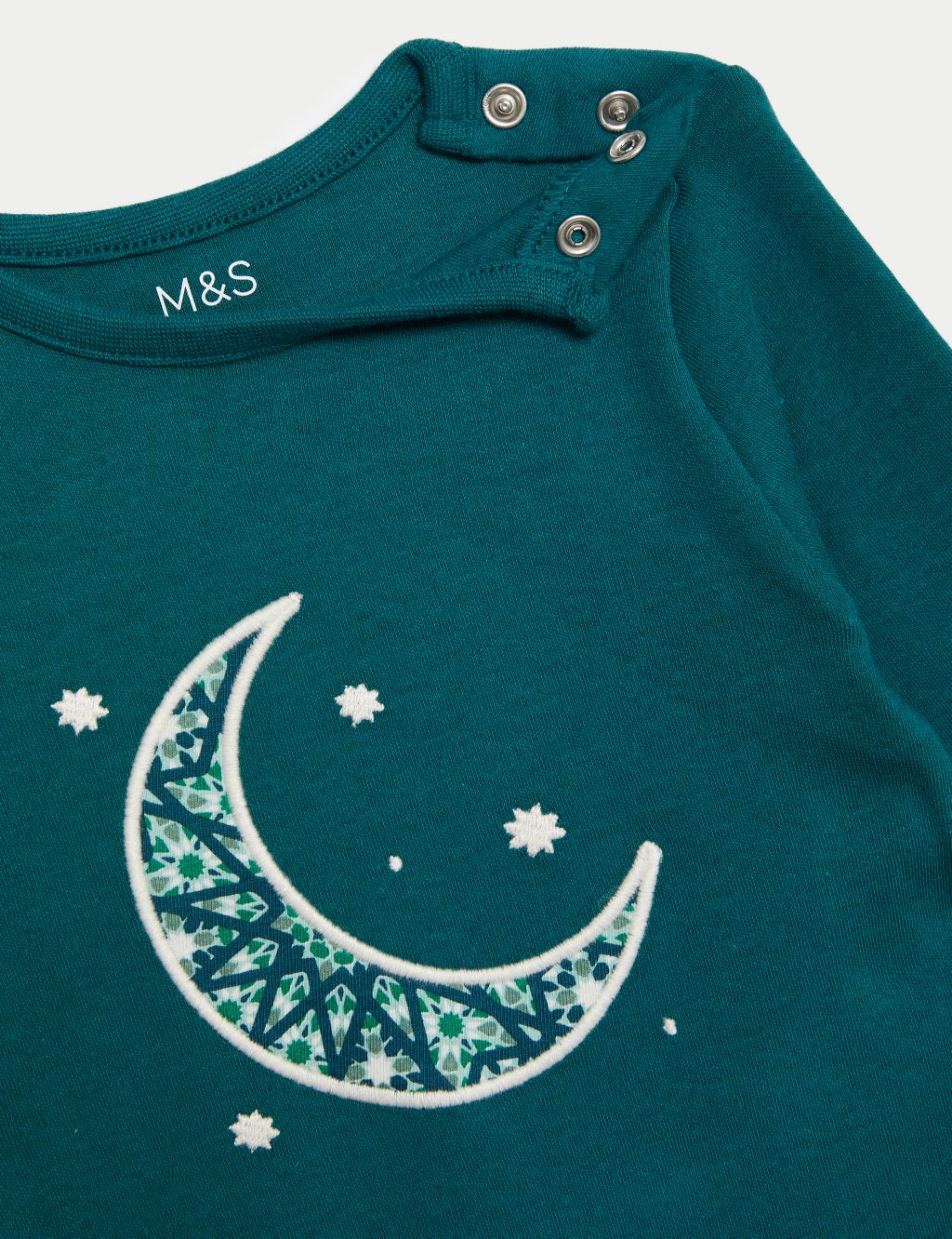 Pure Cotton Eid Moon Sleepsuit (7lbs-1 Yrs) image 4