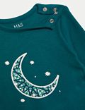 Pure Cotton Eid Moon Sleepsuit (7lbs-1 Yrs)
