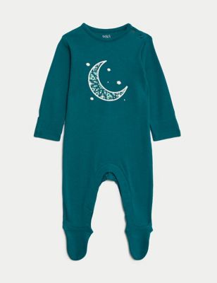 Pure Cotton Eid Moon Sleepsuit (7lbs-1 Yrs)