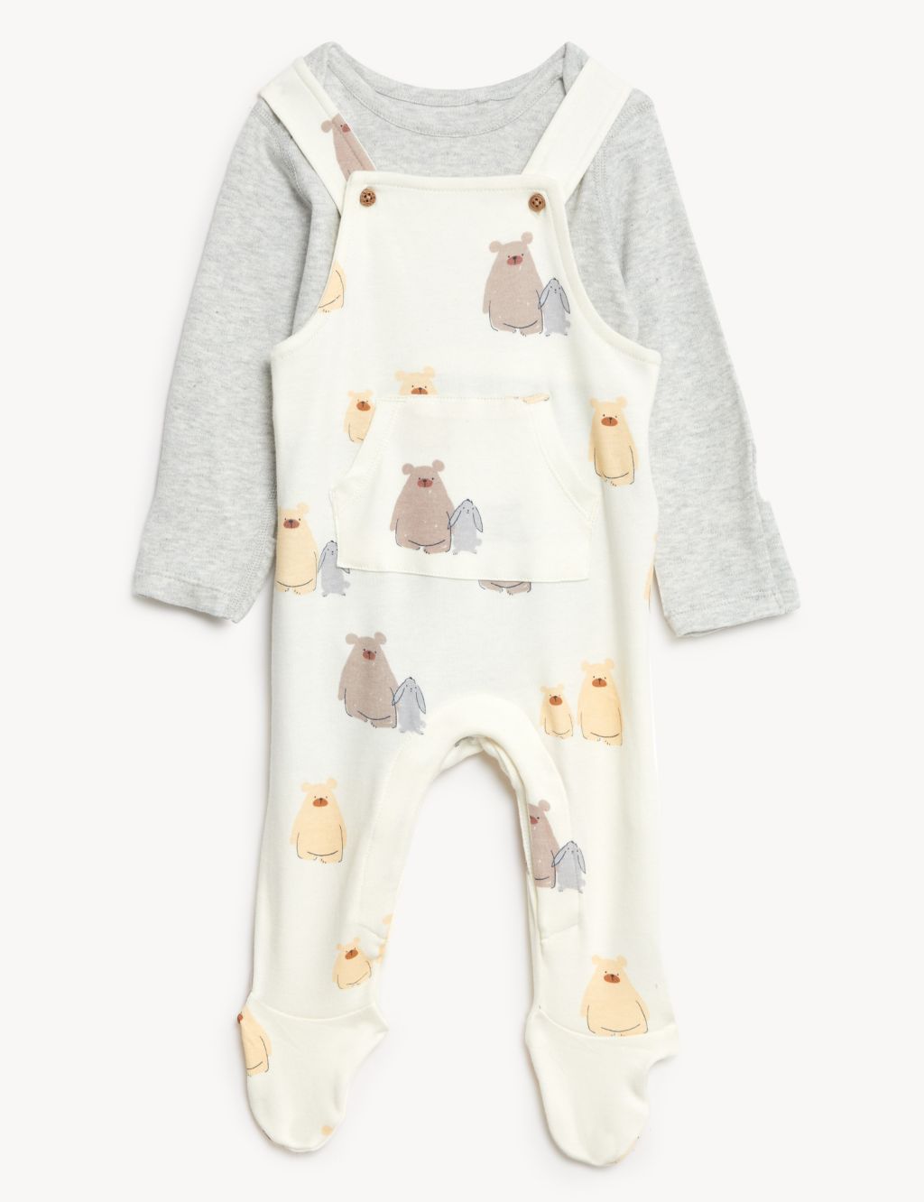 2pc Pure Cotton Bear Outfit (7lbs - 12 Mths) image 1