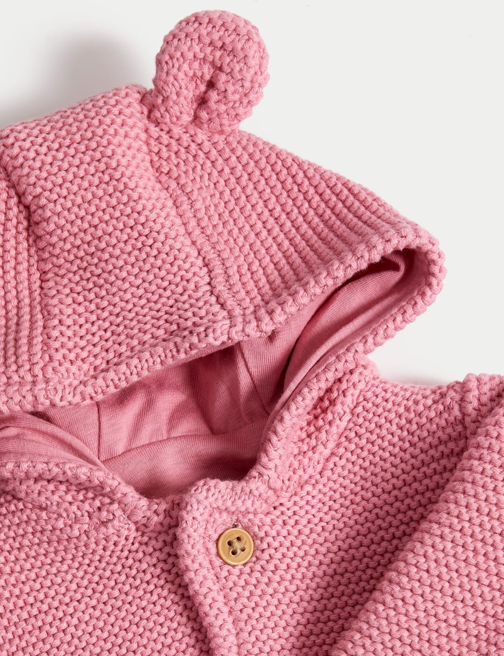 Pure Cotton Chunky Knitted Cardigan (0-3 Yrs) image 3