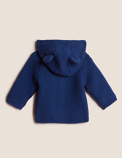 Pure Cotton Chunky Knitted Cardigan