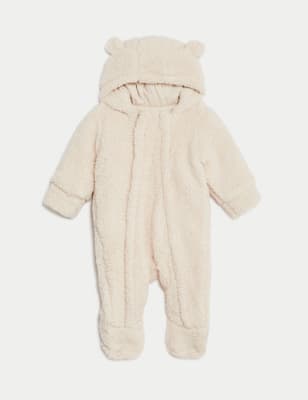 

Unisex,Boys,Girls M&S Collection Teddy Fleece Pramsuit (7lbs-1 Yrs) - Neutral, Neutral