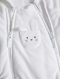 بدلة شتوية مخملية بتصميم أرنب (7 أرطال - سنة واحدة)