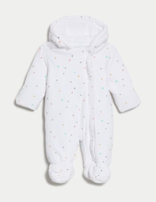 Stars Hooded Pramsuit (7lbs-1 Yrs)