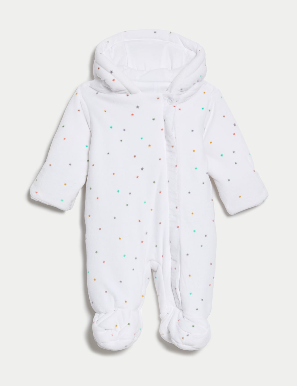 Stars Hooded Pramsuit (7lbs-1 Yrs)