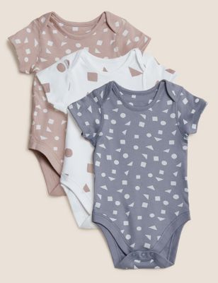 

Unisex,Boys,Girls M&S Collection 3pk Pure Cotton Printed Bodysuits ( 6½lbs - 3 Yrs) - Grey Mix, Grey Mix