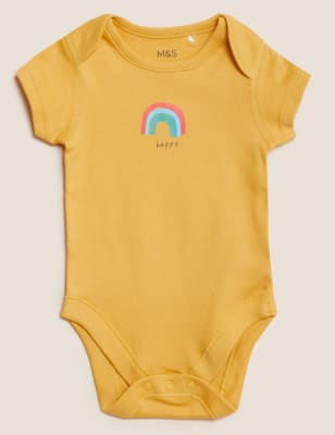 

Unisex,Boys,Girls M&S Collection 3pk Pure Cotton Rainbow Bodysuits (6½lbs - 3 Yrs) - Yellow Mix, Yellow Mix