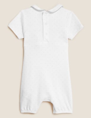 

Unisex,Boys,Girls M&S Collection Cotton Blend Whale Romper (7lbs - 12 Mths) - White, White