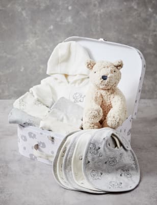 M&S 14pc Cotton Rich Grey Mix Gift Set (0-3 Mths), Grey Mix