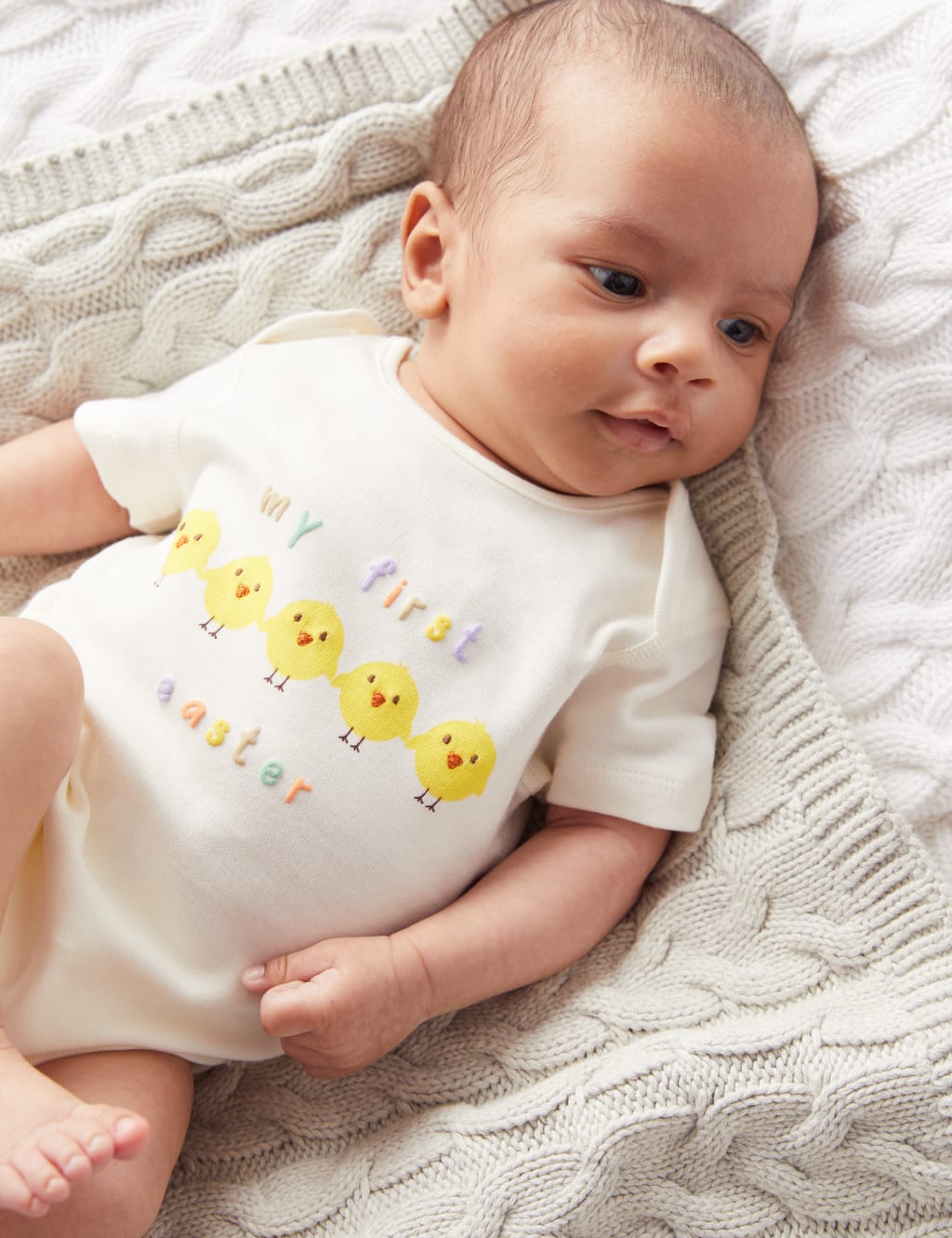 Pure Cotton Easter Slogan Bodysuit (0-12 Mths)