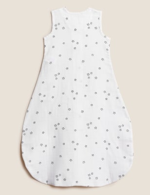 

M&S Collection Saco de dormir 100% algodón con resistencia térmica de 1 tog con estampado de estrellas (0-36 meses) - Ivory Mix, Ivory Mix