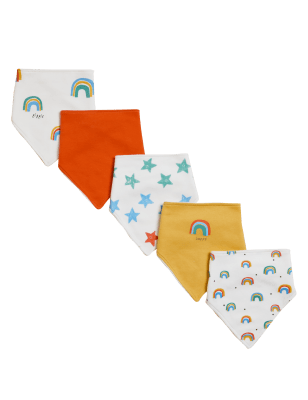 

5pk Unisex-Lätzchen mit hohem Baumwollanteil - Yellow Mix, Yellow Mix