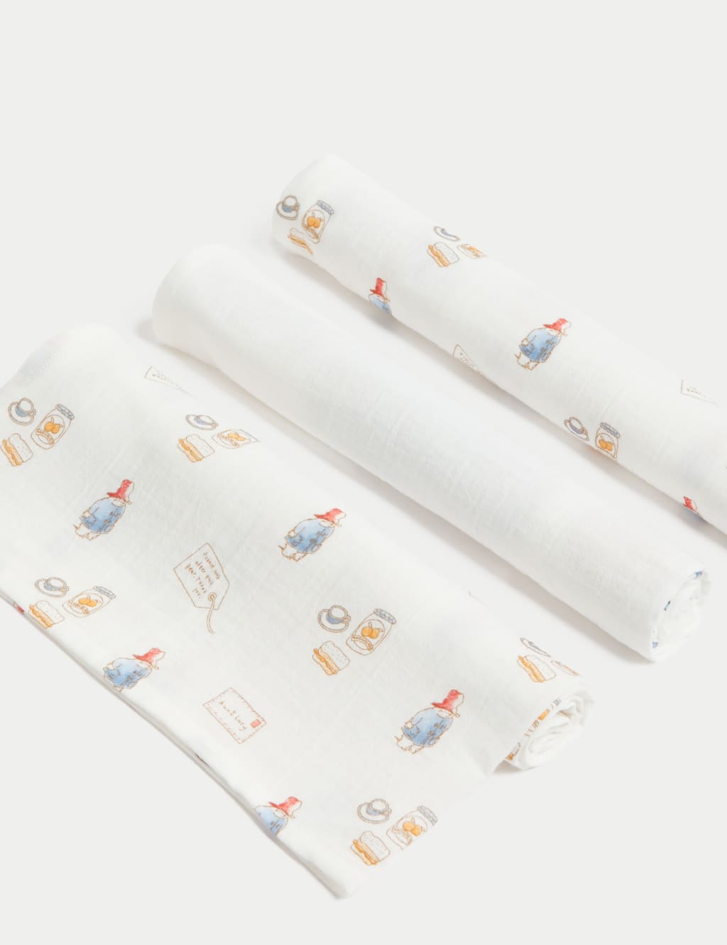 3pk Pure Cotton Paddington™ Muslin Squares image 1