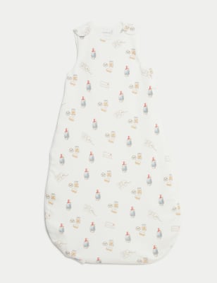 M&S Pure Cotton Paddington 2.5 Tog Sleeping Bag (0-36 Mths) - 6-18M - Cream Mix, Cream Mix