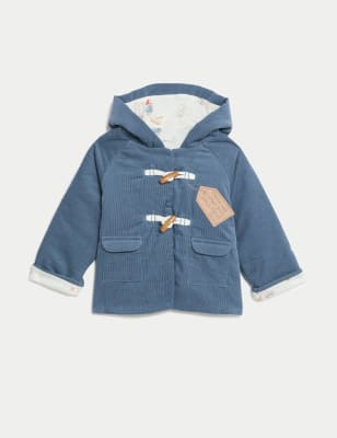 M&S Pure Cotton Cord Paddington Padded Jacket (7lbs-1 Yrs) - 1 M - Chambray Mix, Chambray Mix